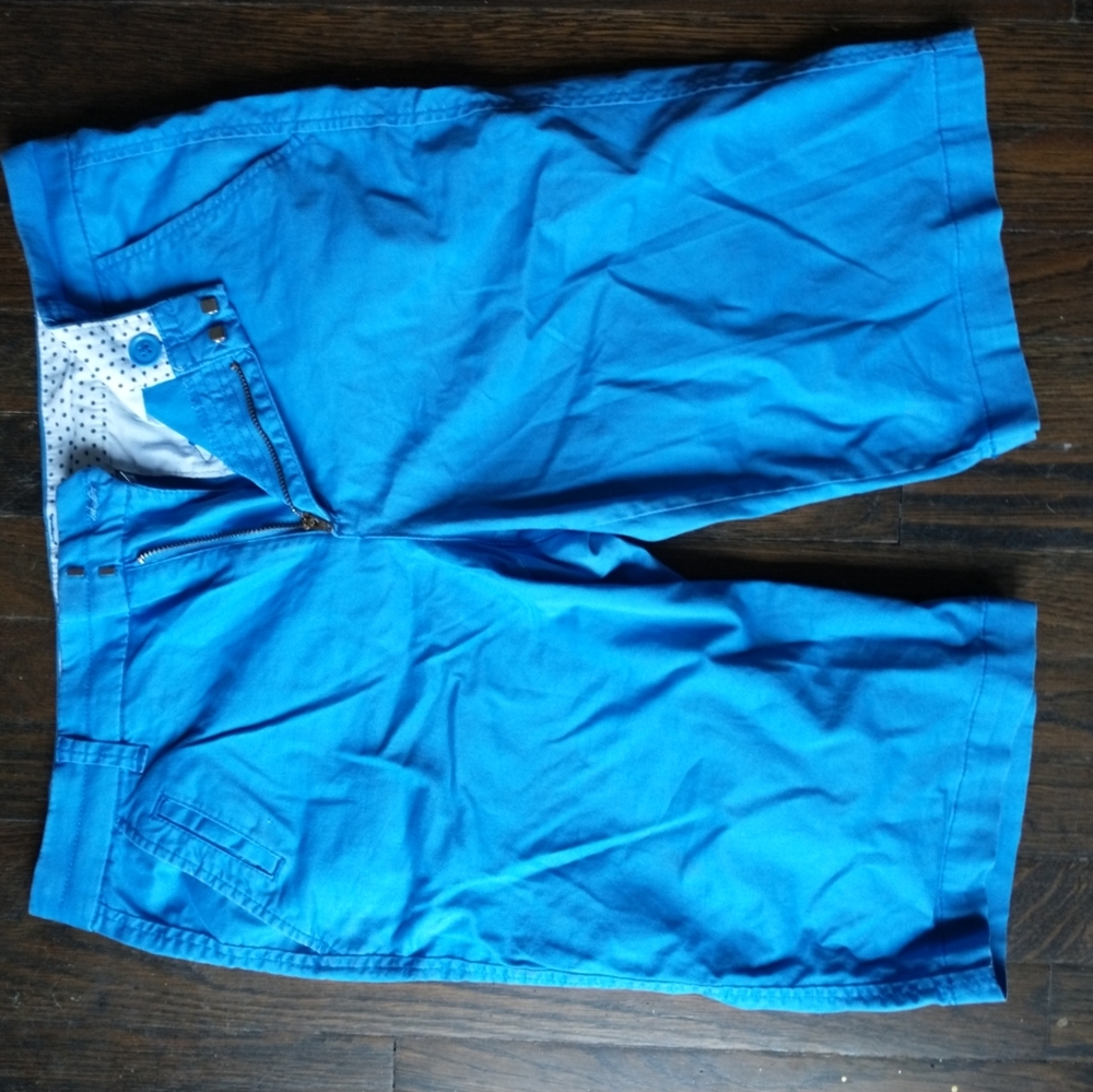 Bright Blue JCP Long Bermuda Shorts